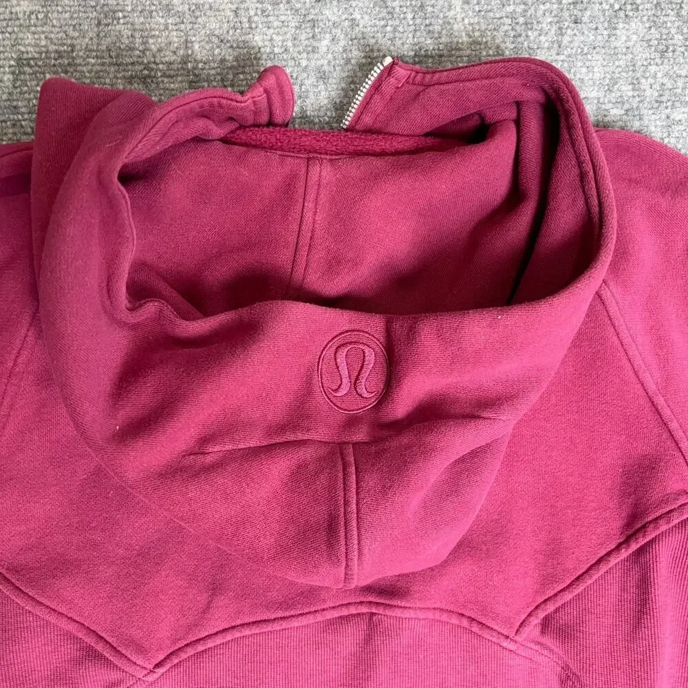 Lululemon Oversized Scuba Full Zip Hoodie Sweatshirt Pomegranate Red Size S/XS